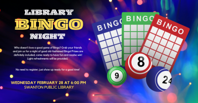 Library Bingo Night! feb 2024