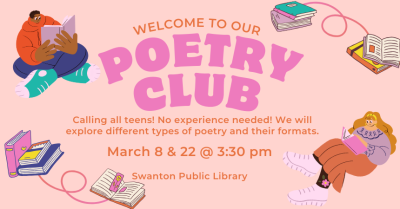 Poetry Club for Teens Mar 2024