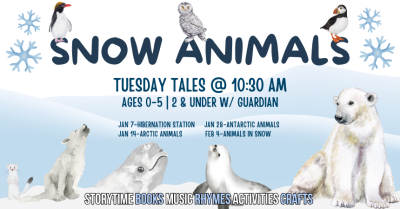 Tuesday Tales Storytime - Snow Animals