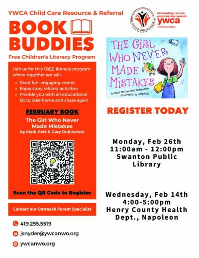 YWCA Book Buddies feb 2024