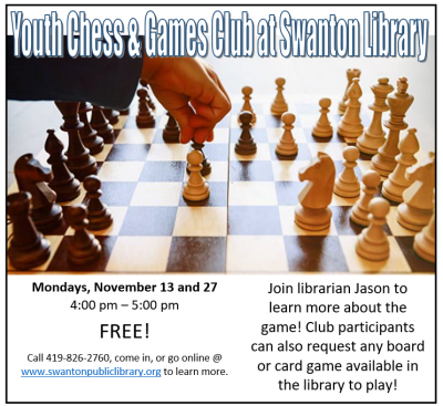 Youth Chess & Games Club Nov 2023