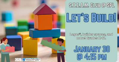 STEAM Club for grades K-12: Let's Build!