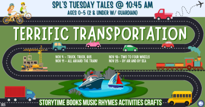 Tuesday Tales Storytime - Terrific Transportation