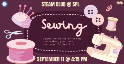 STEAM Club for grades K-12 - Sewing