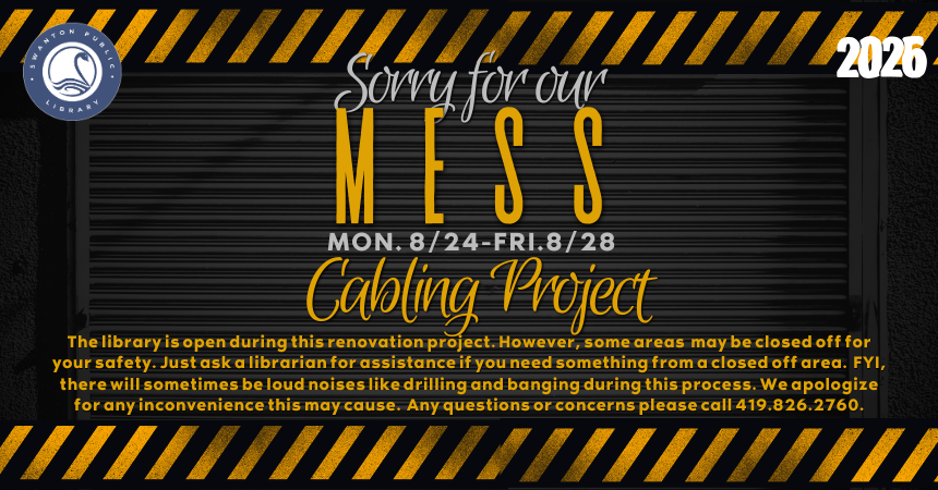Open during cabling project renovation