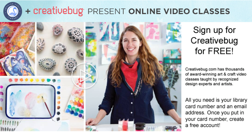 Sign up for Creativebug for FREE!