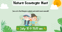 Nature Scavenger Hunt & Animals! (kids)