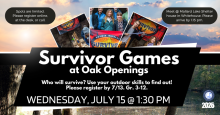 Survivor Games at Oak Openings (gr. 3-12)