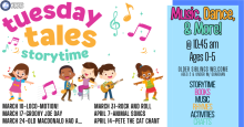 Tuesday Tales Storytime - Music, Dance, and More!