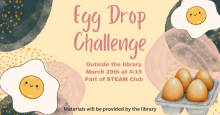 STEAM Club for grades K-12 - Egg Drop Challenge