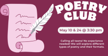 Poetry Club for Teens May 2024