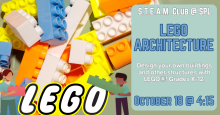 STEAM Club for grades K-12: LEGO Architecture