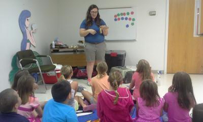 Children participating in a storytime